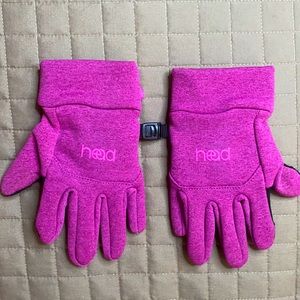 Grippy gloves with sensatech fingers and thumbs.